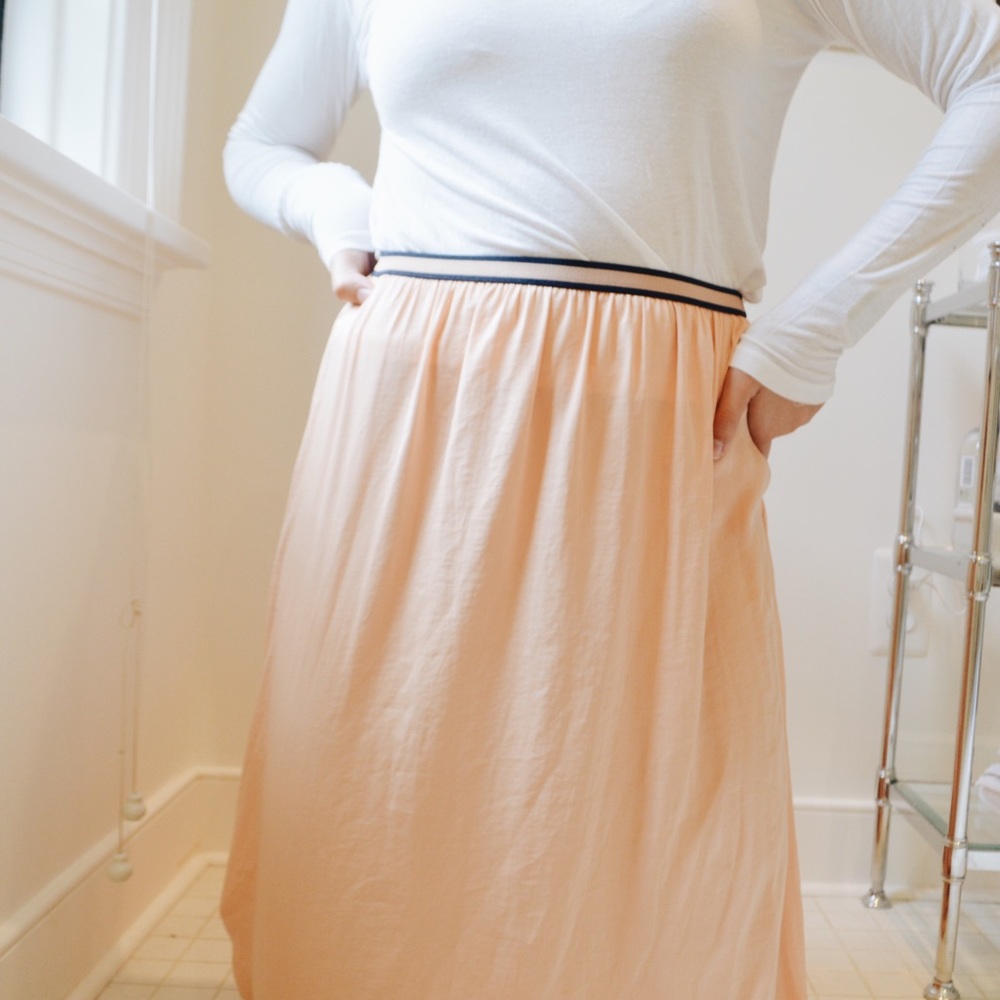 Zara pale pink maxi skirt - Picture 3 of 4